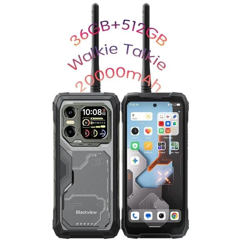 Blackview Xplore 1 Walkie Talkie 36GB 512GB 6.78" FHD+ 120Hz 5G Dual SIM 20000mAh Android 15 Negro Blackview_XPLORE1Walkie Talkie(512)_black
