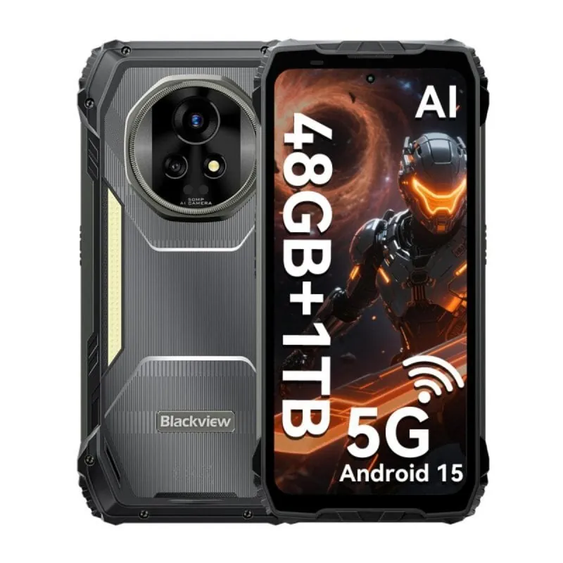 Blackview Xplore 2 16GB 1TB 6.73" AMOLED 5G Dual SIM Batería 20000mAh Android 15 Negro XPLORE2(16+1TB)-BLACK