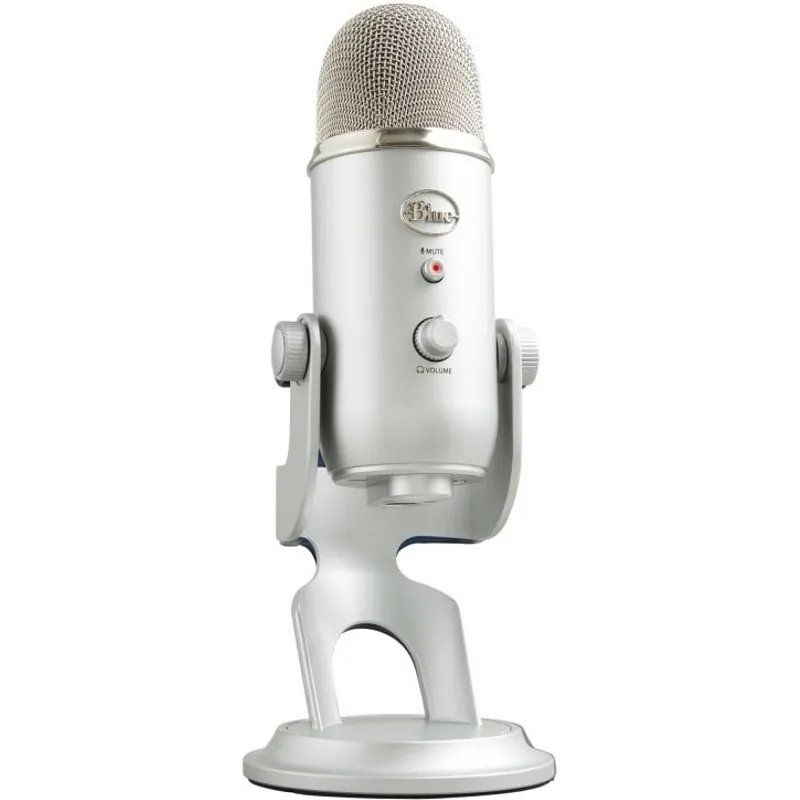 Blue Microphones Yeti Micrófono USB Plata para Grabación y Transmisión en PC 988-000238