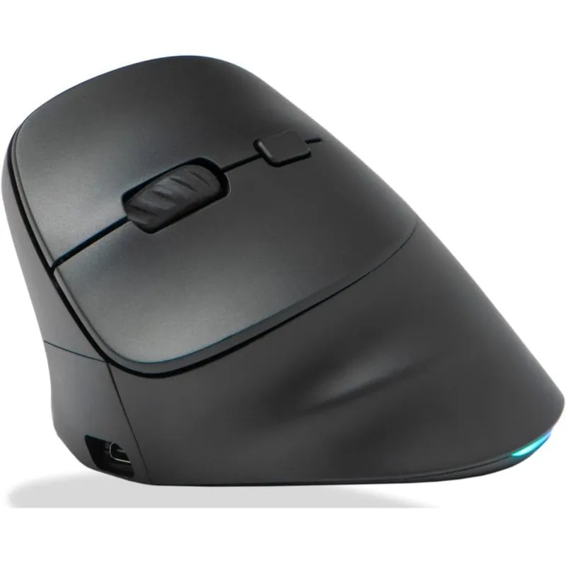 Bluestork Ergo Lumi Ratón Vertical Ergonómico Inalámbrico para Mano Izquierda RGB 2400 DPI Negro M-WL-ERGO-LUMI-L