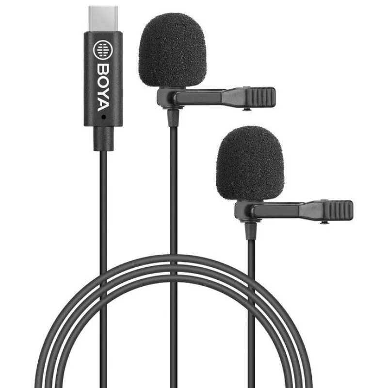 Boya BY-M3D Micrófono Digital Dual de Solapa Lavalier Omnidireccional Android USB-C BY-M3D