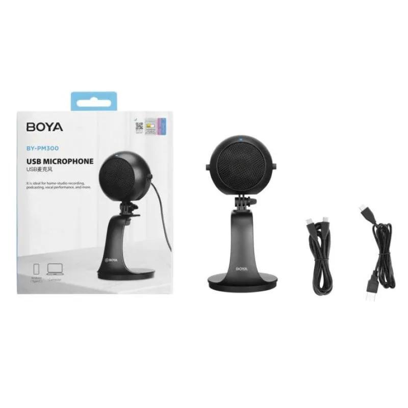 Boya BY-PM300 Micrófono de Escritorio Cardioide USB Aux 3,5 Mm BY-PM300