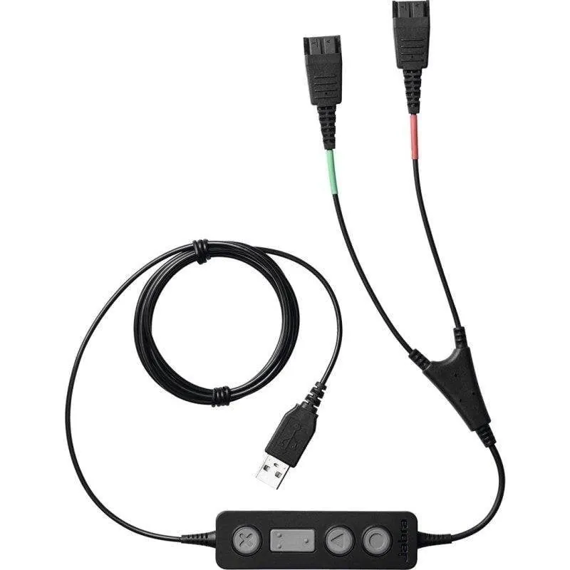 Cable formación Jabra Link 265 en Y USB a 2x QD Plug and Play negro 5706991017281