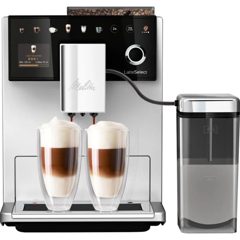 Cafetera Automática Melitta Latte Select 1,8L 1400W Molinillo Plata Dual Grano TFT F630-211