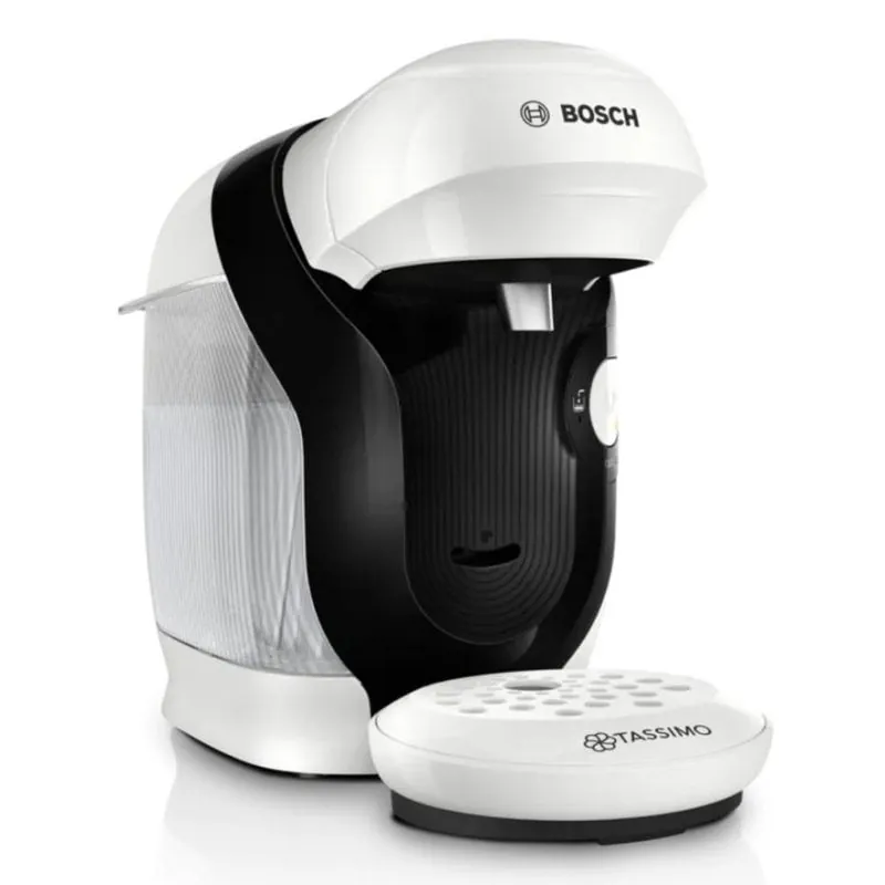 Cafetera de cápsulas Bosch TAS114E 0,7 L 1400 W blanca botón intensidad TAS114E
