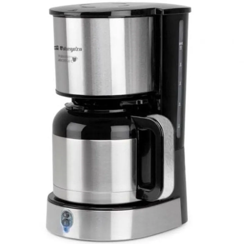 Cafetera de Filtro Orbegozo CG 5020 12 Tazas Jarra Termo Acero Inoxidable Apagado Automático CG5020