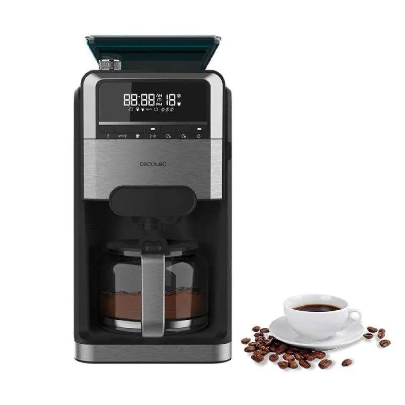 Cafetera de Goteo Cecotec Coffee 66 Grind & Brew 1,5L 12 Tazas Molinillo 7 Niveles Intensidad Ajustable 8435484018548