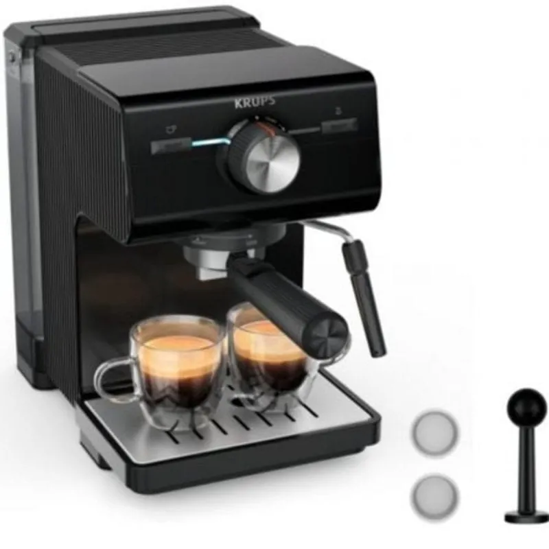 Cafetera Espresso Krups Authentic XP381810 2L 15 Bares con vaporera y control manual XP381810