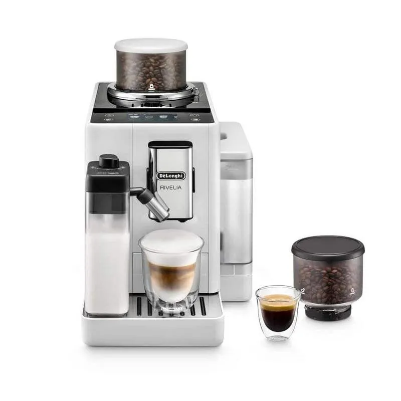 Cafetera Espresso Superautomática DeLonghi Rivelia EXAM440.55.W 1,4 L 19 Bares con molinillo integrado EXAM440.55.W