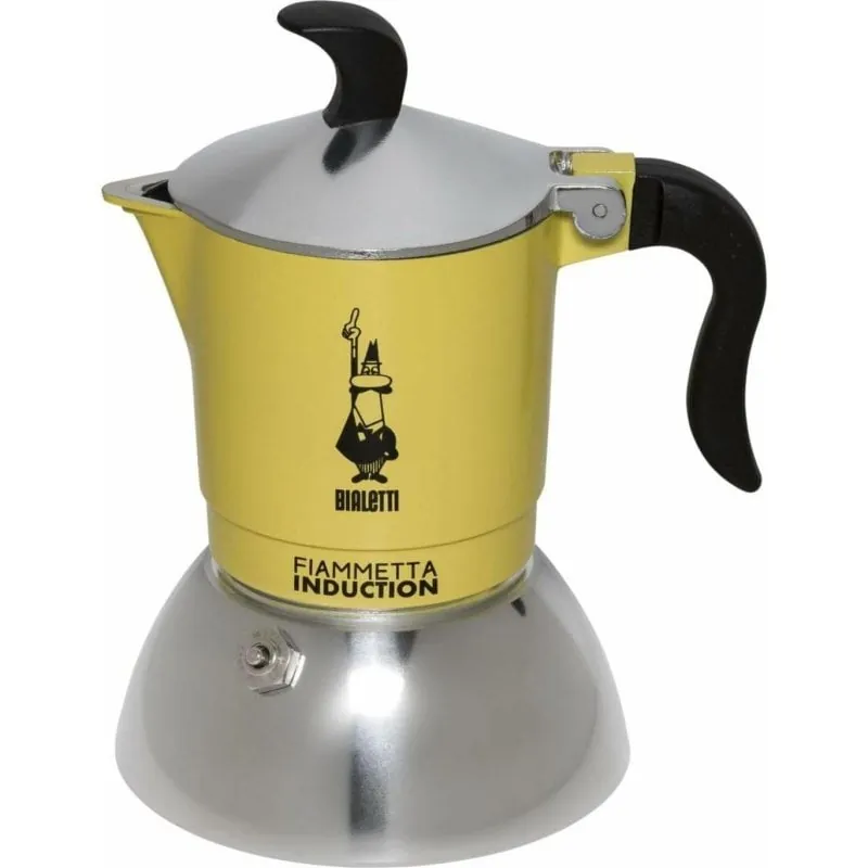 Cafetera Italiana Bialetti 29588 100ml aluminio acero amarilla 8006363043151