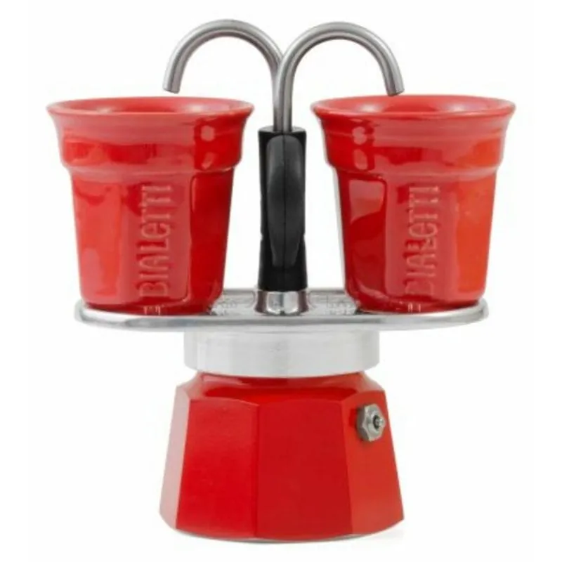 Cafetera Italiana Bialetti Mini Express 0,09 L Roja 2 tazas Aluminio 0007303