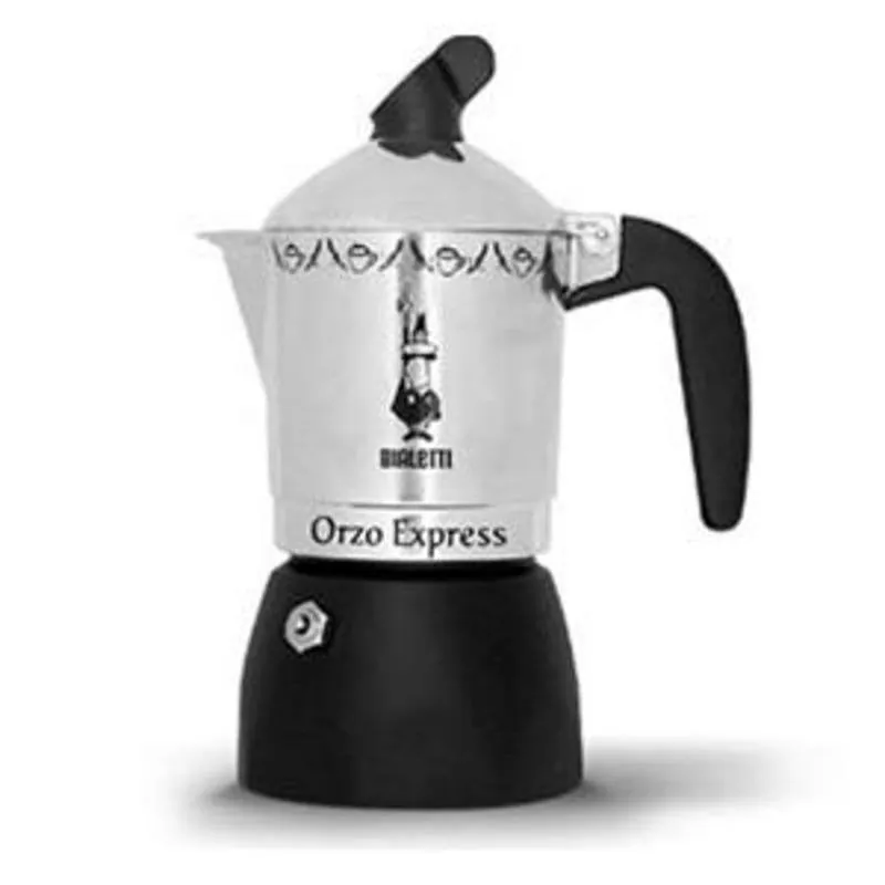 Cafetera Italiana Bialetti Orzo Express 4 Tazas Aluminio Negro CE 0002324