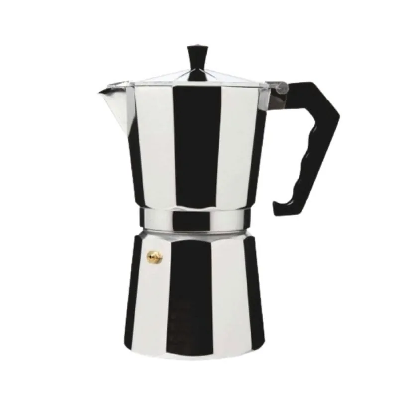 Cafetera Italiana Haeger CP-06A.007A 6 tazas aluminio metálico tapa bisagra CP-06A.007A