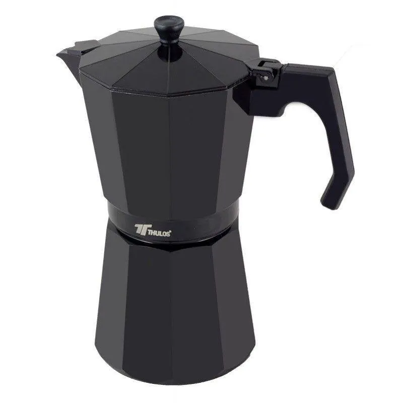 Cafetera Italiana Thulos TH-BKCI12T 12 tazas Aluminio Negra Apta Inducción 8436572761698