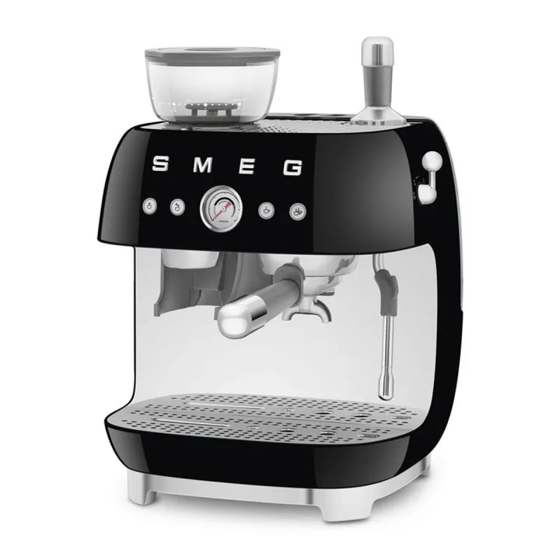 Cafetera Manual Espresso Smeg EGF03BLEU 2.4L 58mm 1650W Molinillo Integrado Negro EGF03BLEU
