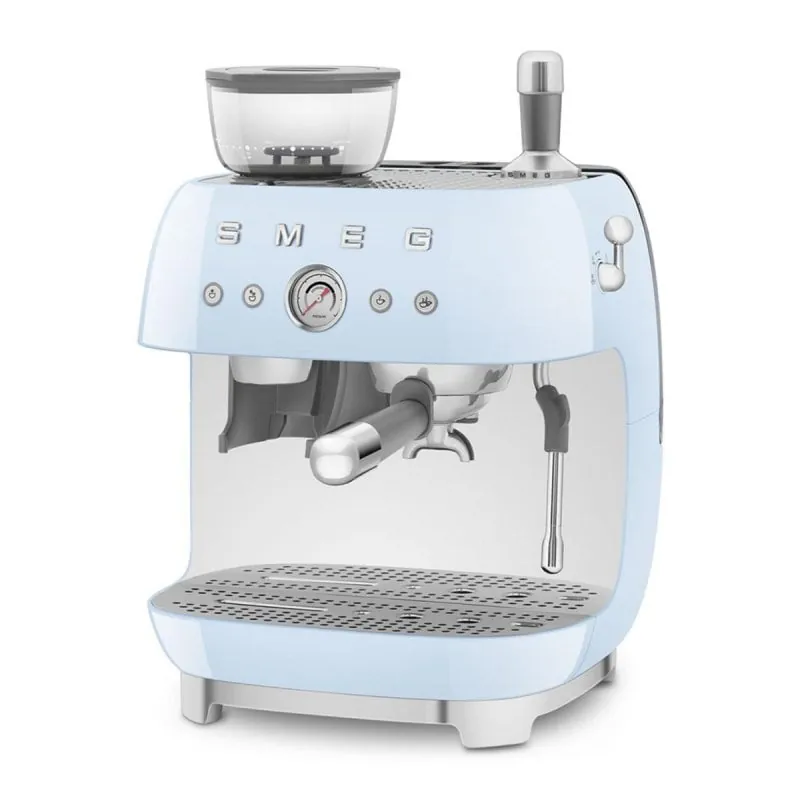 Cafetera Manual Smeg EGF03PBEU 2,4L 20 bares molinillo integrado doble caldera azul EGF03PBEU