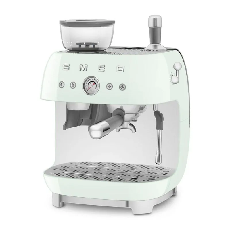 Cafetera Manual Smeg EGF03PGEU 2,4L 20 bares con molinillo integrado Verde EGF03PGEU