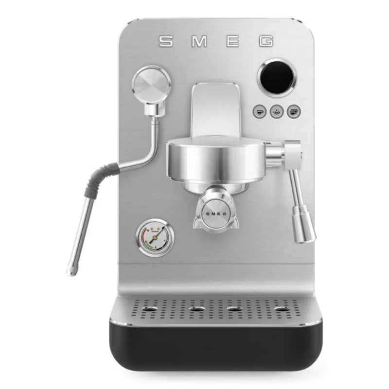 Cafetera Manual Smeg EMC02BLMEU 1,7 L 15 bar con caldera doble y pantalla EMC02BLMEU