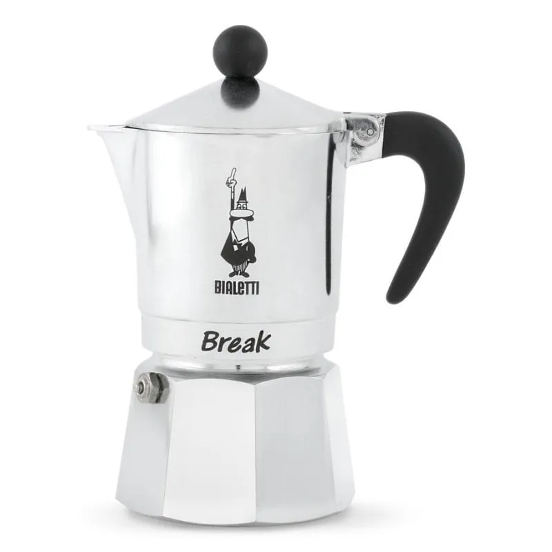 Cafetera Moka Bialetti Break 1 taza aluminio asa de nylon plata 0005913/NP