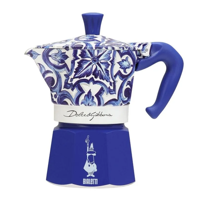Cafetera Moka Eléctrica Bialetti 0005345 0,13L Azul/Blanco Aluminio 3 Tazas 0005345