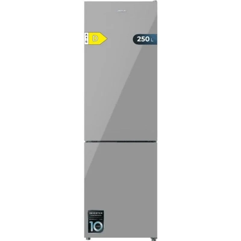 Cecotec Bolero CoolMarket Combi 250 Grey Glass D Frigorífico Combi Clase D Total No Frost Gris 02143