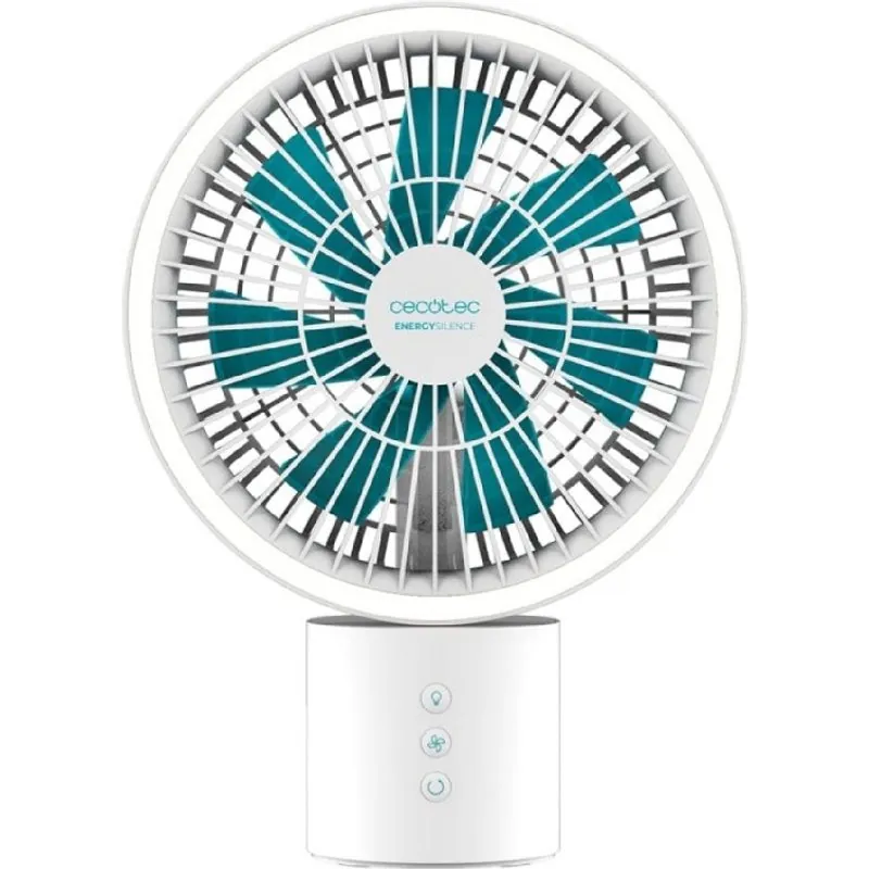 Cecotec EnergySilence 8000 Portable Light Desk Ventilador de Sobremesa de Batería Blanco/Azul 08355
