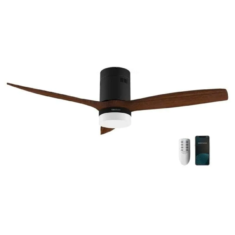 Cecotec EnergySilence Aero 5600 Black Aqua Connected Ventilador de Techo con Luz 40W Negro/Marrón 08239