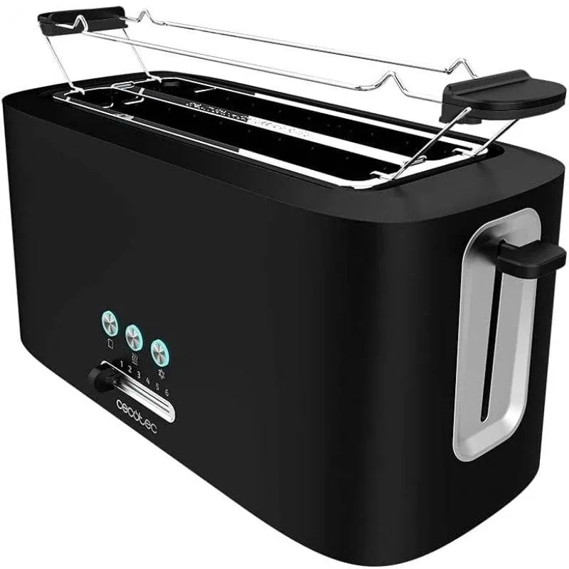 Cecotec Toast&Taste 16000 Extra Double Tostador 2 Rebanadas 1630W Negro 03181