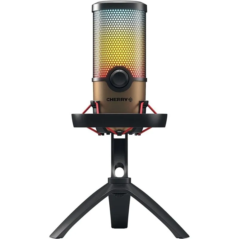 Cherry UM 9.0 PRO RGB Micrófono de Mesa para Streaming USB Negro JA-0720