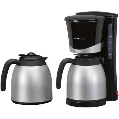 Clatronic KA 3328 Cafetera de Goteo 8 -10 Tazas 1L 870W con 2 Jarras Termo KA 3328