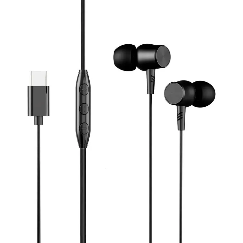 Contact Auriculares con Cable USB-C 120cm Negros LAU01N