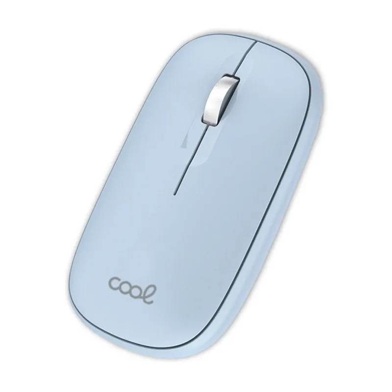 Cool Slim Ratón Inalámbrico 2 en 1 (Bluetooth + Adap. USB) Celeste 8434847068268