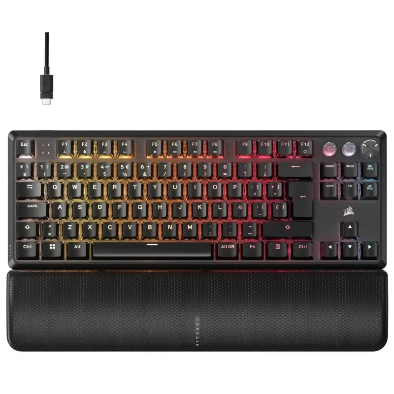 Corsair K70 PRO TKL Teclado Mecánico Gaming RGB Switch MLX Negro CH-911911G-ES