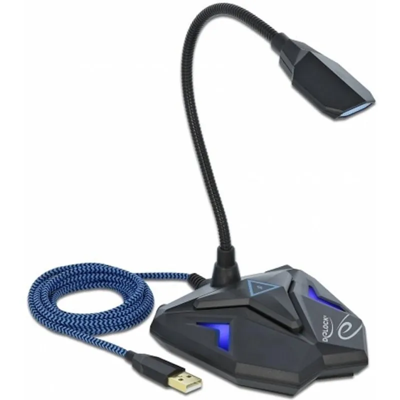 Delock Micrófono para Gaming USB Negro 66330