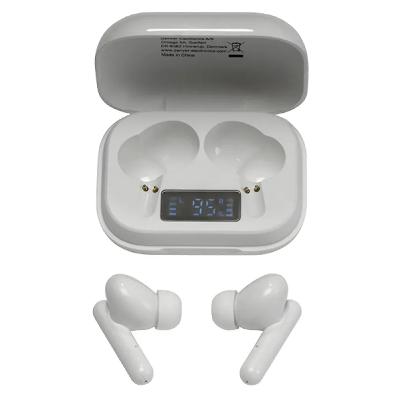 Denver TWE38 Auriculares Inalámbricos Blancos TWE-38