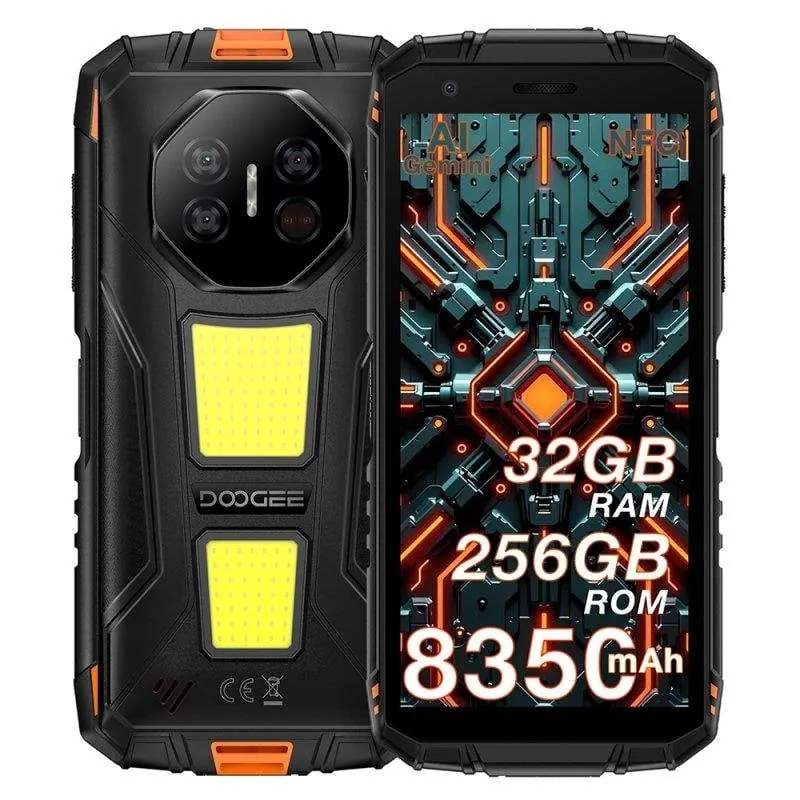 Doogee Fire 3 Max 8GB 256GB 5.45" 4G Dual SIM NFC Cámara 48MP Android 15 Naranja Doogee Fire3Max Orange