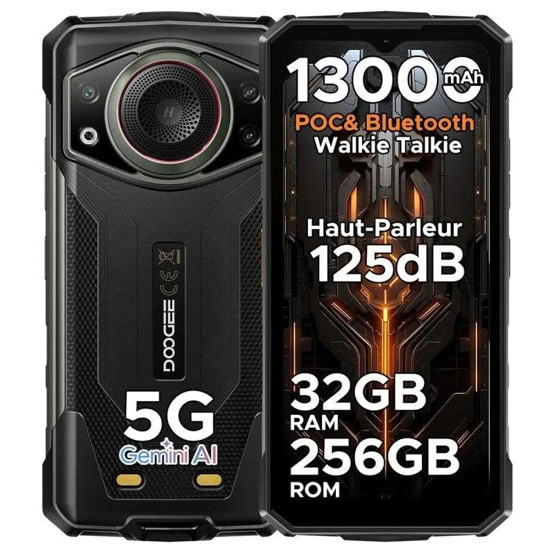 Doogee Fire 7 Ultra 5G 8GB 256GB 6,56" Negro Doogee_Fire7Ultra_Black