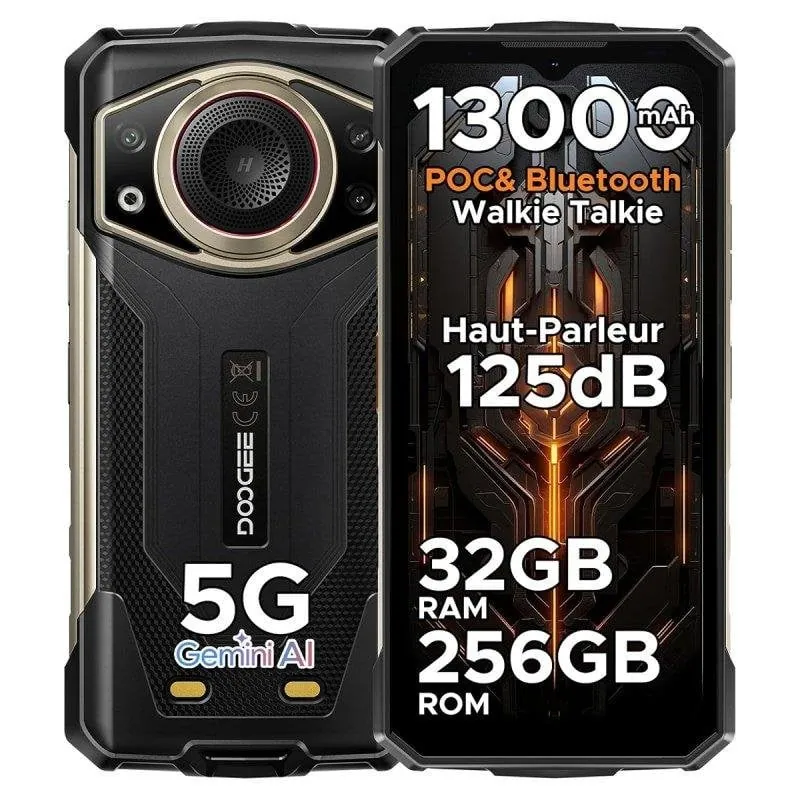Doogee Fire 7 Ultra 5G 8GB 256GB 6.56" Negro/Dorado Doogee_Fire5Ultra_Taise