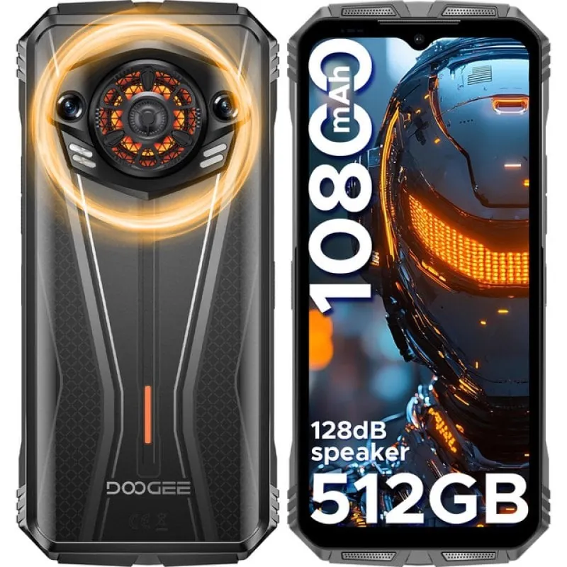 Doogee S Punk Pro 20GB 512GB Octa-Core Altavoces 128dB Batería 10800mAh IP69K DG-SPUNKPRO-SILVER