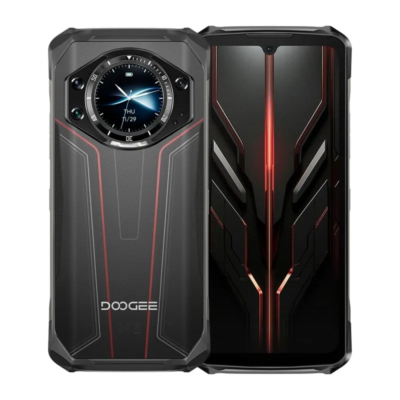 DOOGEE S119 8GB 512GB 4G 10200mAh Triple Cámara 100MP NFC Dual SIM Android 14 Negro/Rojo DOOGEE-S119-red