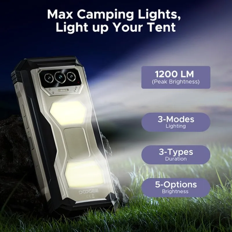 Doogee VMAX S 24GB RAM 256GB 5G Linterna 1200LM Batería 22000mAh Cámara 108MP DOOGEE-VMAXS-DGERY