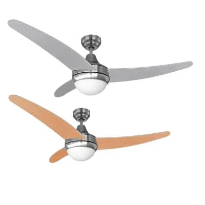 EDM 33804 Egeo Ventilador de Techo Luz y Mando a Distancia 60W Cromo 33804