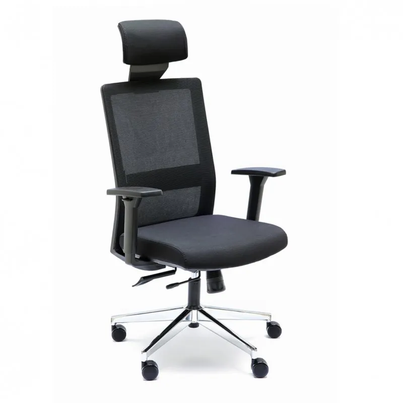 Euromof Niza Silla de Oficina con Cabezal Negra NIZA GN CAB