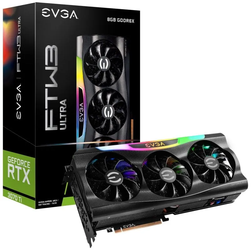 EVGA GeForce RTX 3070 Ti FTW3 ULTRA GAMING 8GB GDDR6X 08G-P5-3797-KL
