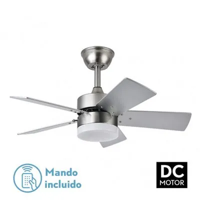 Fabrilamp Marta Ventilador de Techo con Motor DC Níquel 175891533