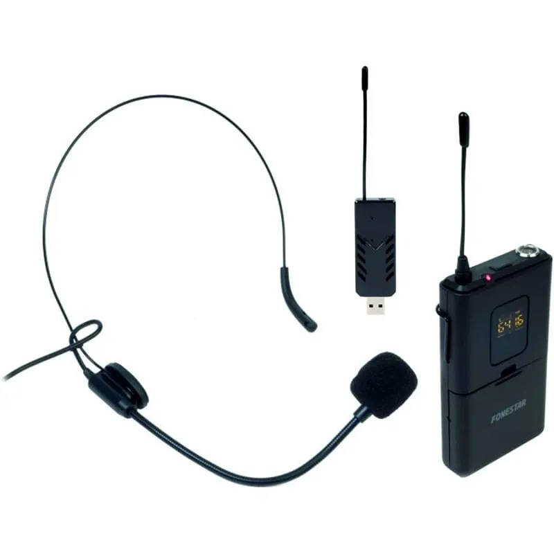 Fonestar WI-MIC Micrófono Inalámbrico de Petaca UHF/USB WI-MIC