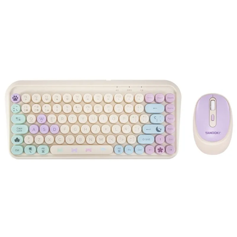 FR-TEC PC Tanooki Pack Teclado + Ratón Inalámbrico 1600DPI TNK4001