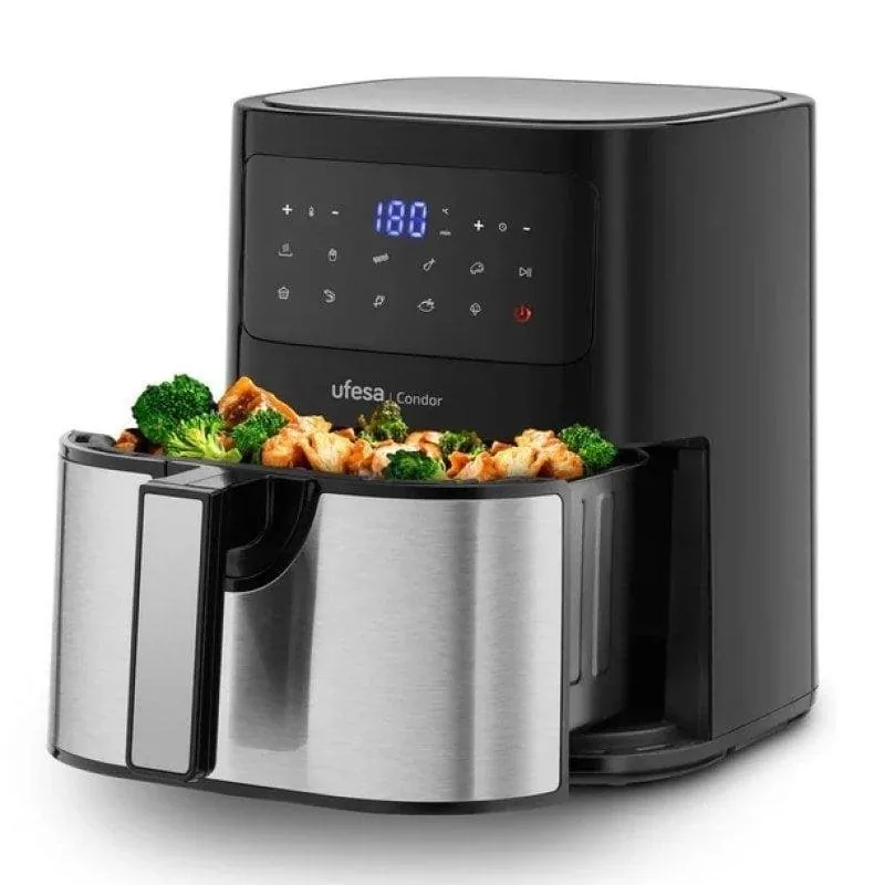 Freidora de aire Ufesa Condor Inox 4.5L 1600W con 10 programas y control digital 72805689