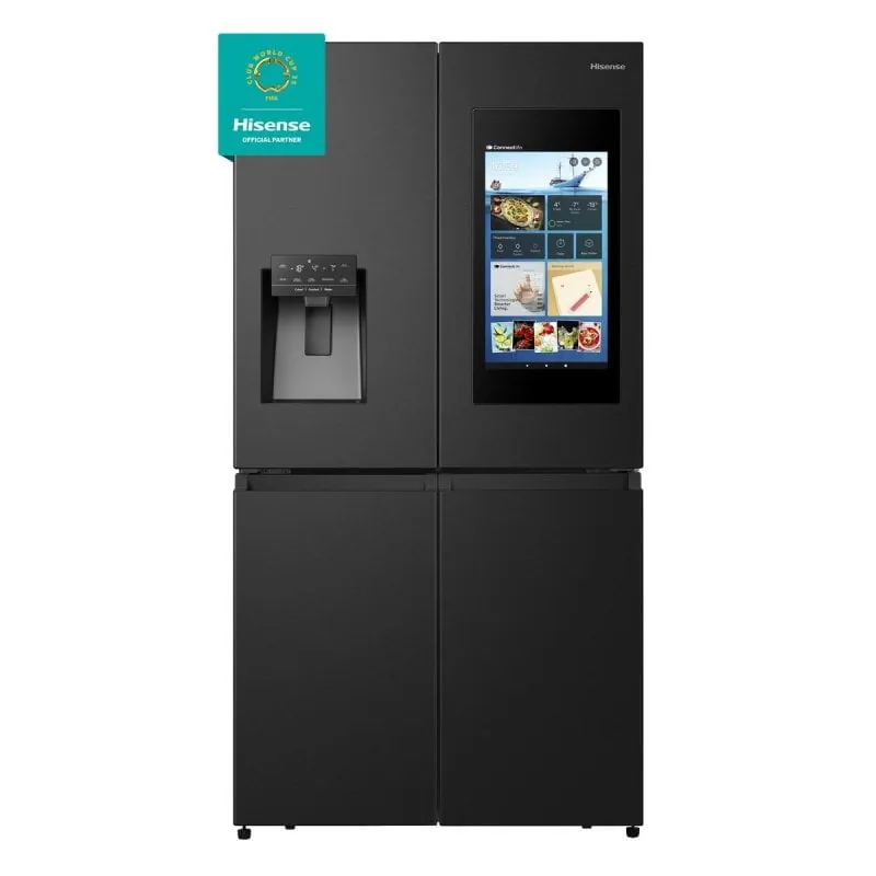 Frigorífico Hisense Multipuerta 577L E Negro Metal Cooling NoFrost WiFi Dispensador Hielo/Agua RQ760N4IFE