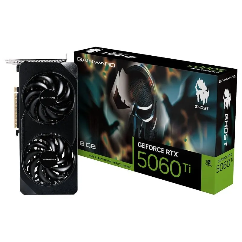 Gainward GeForce RTX 5060 Ti Ghost OC 8 GB GDDR7 Reflex 2 RTX AI DLSS4 NE7506TT19P1-GB2062B
